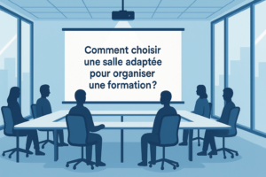 Illustration d’une salle moderne pour choisir une salle pour une formation