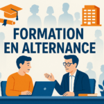Formation en alternance avec alternant au bureau et tuteur en entreprise