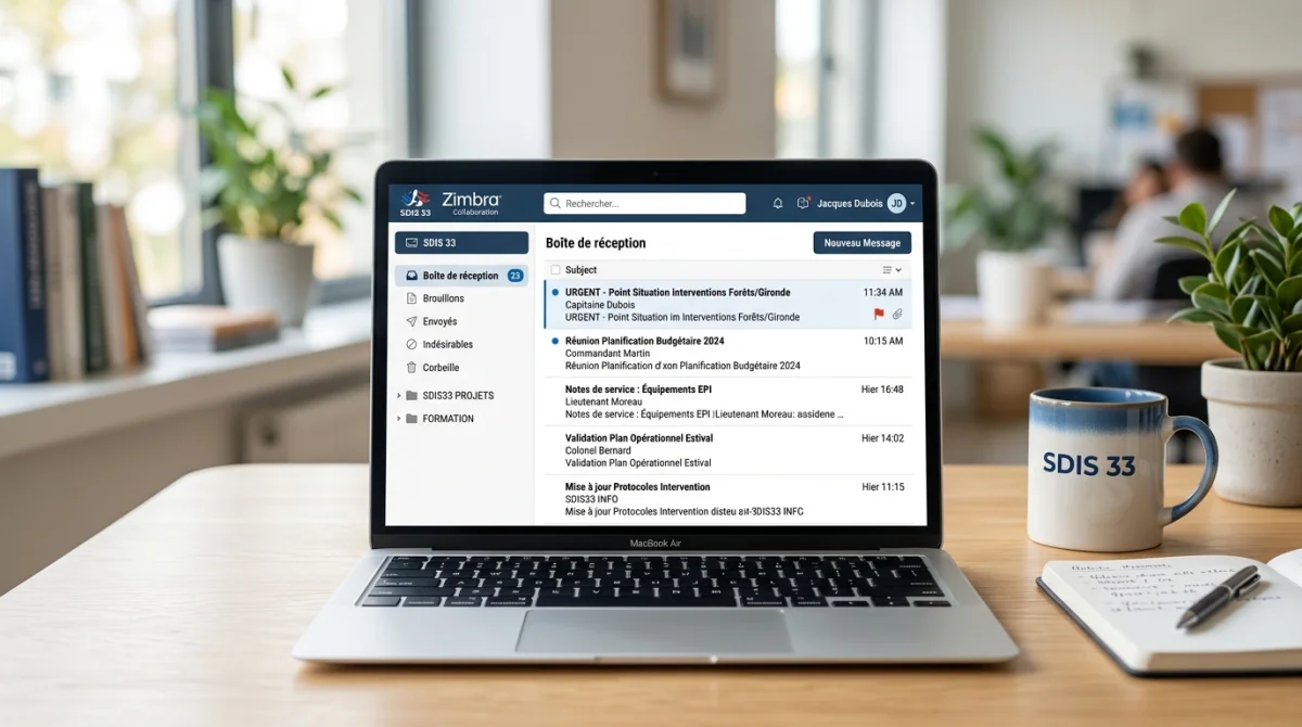 Accéder à la messagerie Zimbra du SDIS 33 simplement
