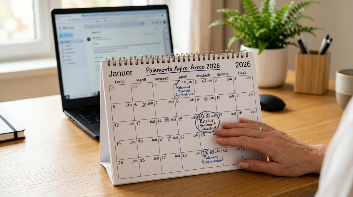 Calendrier de paiement Agirc Arrco 2026