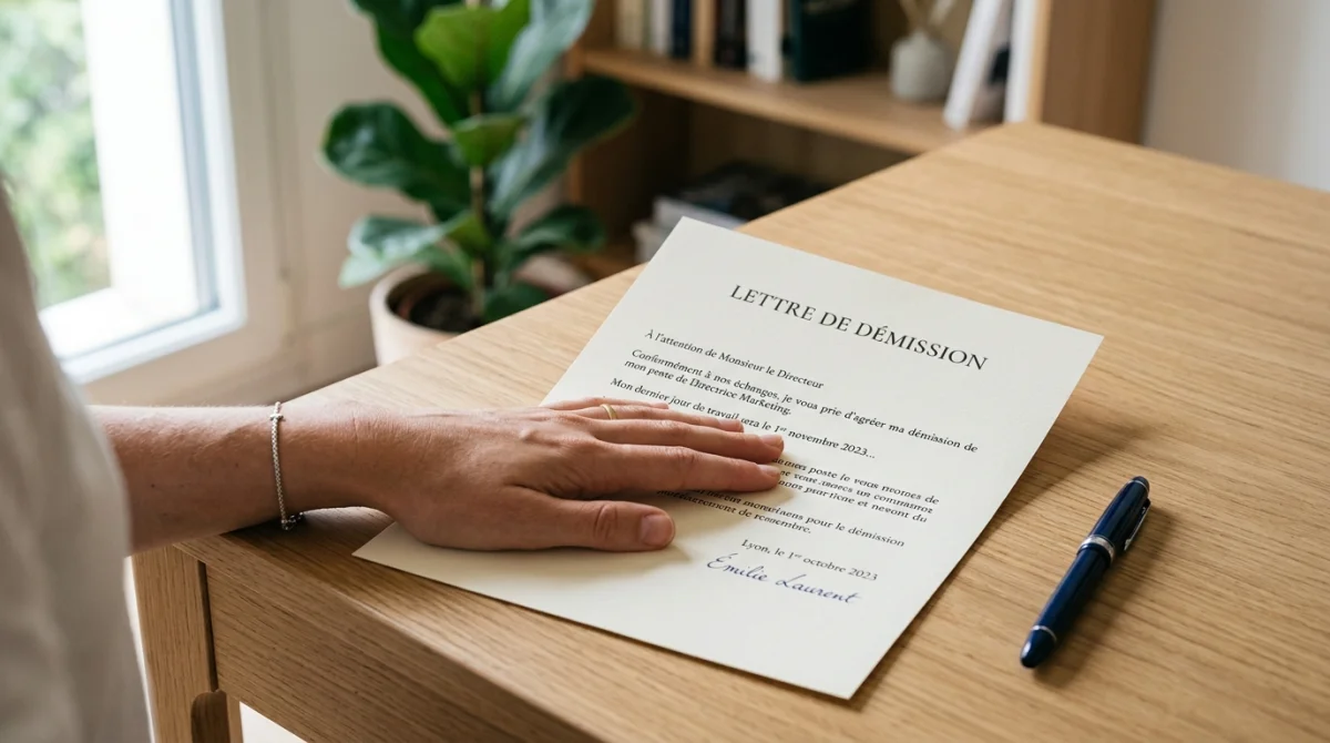 Lettre de démission pour raison personnelle
